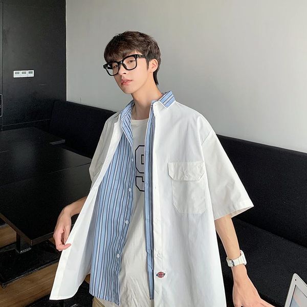 summer japanese shirts loose harajuku korean style short sleeve casual slim fit button ropa hombre men's clothing db60st, White;black
summer japanese shirts loose harajuku korean style short sleeve casual slim fit button ropa hombre men's clothing db60st, White;black