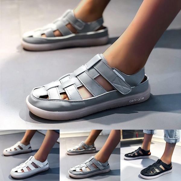 slippers women's summer fashion casual hook&loop and tendon sole toe flat ladies sandals breathable soft beach shoes plus size, Black
slippers women's summer fashion casual hook&loop and tendon sole toe flat ladies sandals breathable soft beach shoes plus size, Black