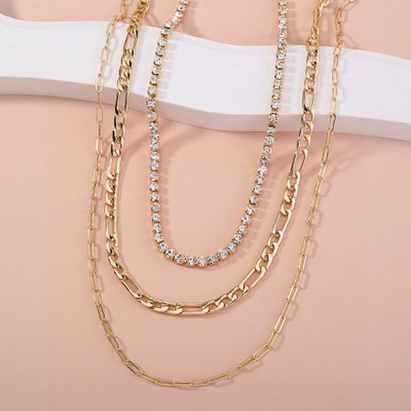 minar multilayered bling rhinestone chokers necklaces for women chunky link chain pendant necklace punk fashion jewelry, Silver
minar multilayered bling rhinestone chokers necklaces for women chunky link chain pendant necklace punk fashion jewelry, Silver