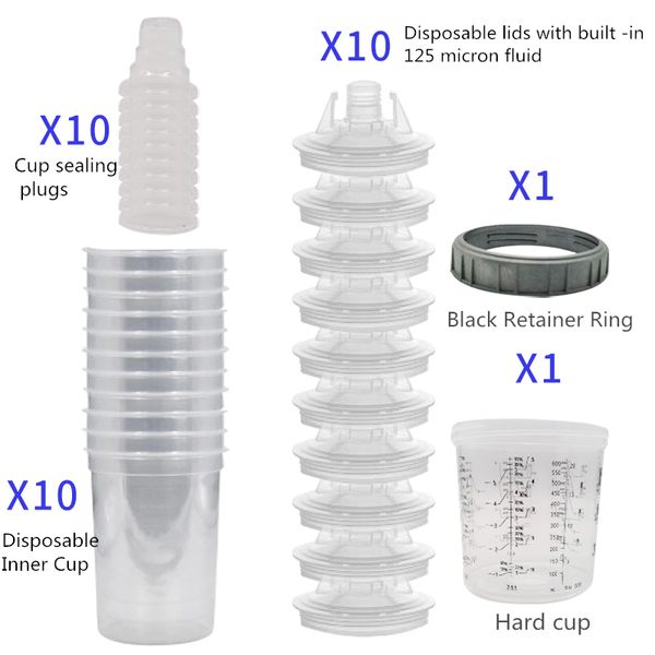 10pcs spray gun paint mixing cup pps type h/o quick cup spray gun tank pps tank 165/400/600ml pps disposable paint cup
10pcs spray gun paint mixing cup pps type h/o quick cup spray gun tank pps tank 165/400/600ml pps disposable paint cup