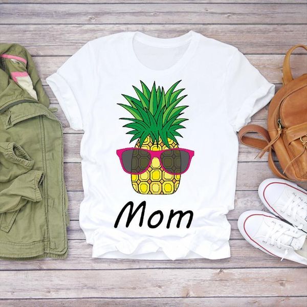 cartoon mom beach pineapple fashion womens summer fruit graphic female tee, White
cartoon mom beach pineapple fashion womens summer fruit graphic female tee, White