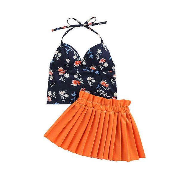 girls clothing set new summer sleeveless floral vest+leather pleated skirt 2pcs for kids clothing sets baby clothes outfits g220217, White
girls clothing set new summer sleeveless floral vest+leather pleated skirt 2pcs for kids clothing sets baby clothes outfits g220217, White