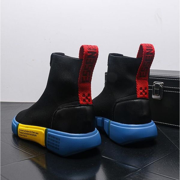 summer men's high knitted socks shoes hip hop trend men's casual shoes men's designer sneakers increased high ankle boot, Black
summer men's high knitted socks shoes hip hop trend men's casual shoes men's designer sneakers increased high ankle boot, Black