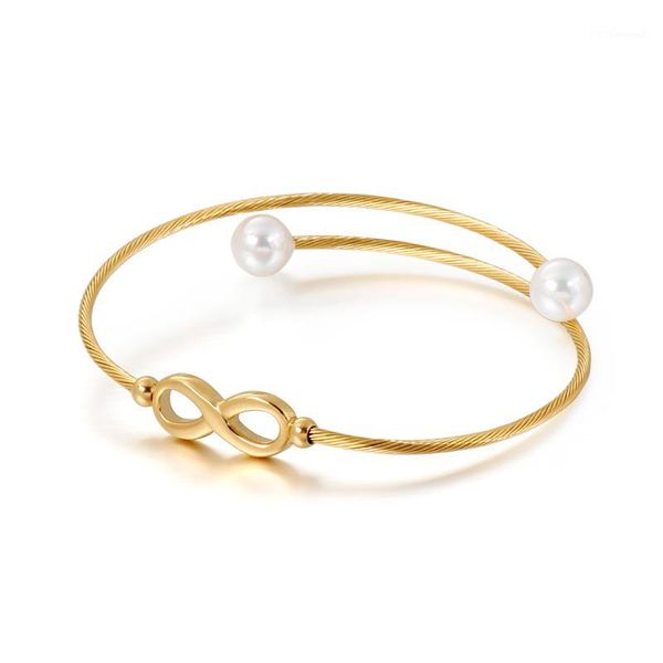 simple fashion stainless steel tricolor number 8 open pearl bracelet glamour for woman jewelry wholesale1, Black
simple fashion stainless steel tricolor number 8 open pearl bracelet glamour for woman jewelry wholesale1, Black