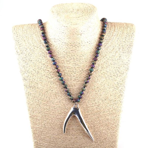 pendant necklaces fashion bohemian tribal jewelry glass crystal long knotted tree branch, Silver
pendant necklaces fashion bohemian tribal jewelry glass crystal long knotted tree branch, Silver