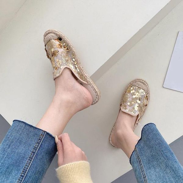 slippers women fashion sequined lace bling shoes for ladies soled flat sewing summer outdoor female footwear, Black
slippers women fashion sequined lace bling shoes for ladies soled flat sewing summer outdoor female footwear, Black