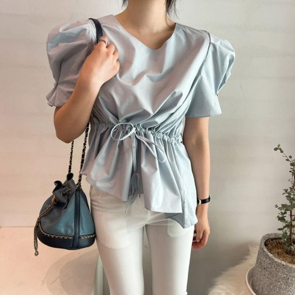 women's blouses & shirts alien kitty 2021 summer women puff sleeve tees solid short fashion all-match elegant office lady asymmetrical, White
women's blouses & shirts alien kitty 2021 summer women puff sleeve tees solid short fashion all-match elegant office lady asymmetrical, White