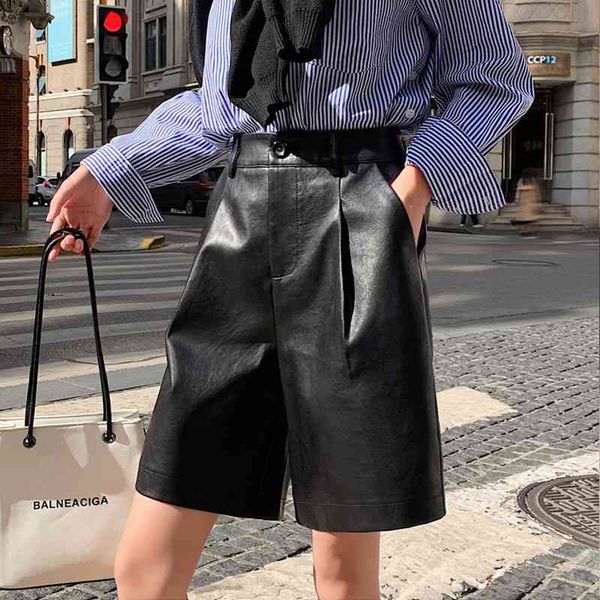 women's shorts baggy high summer waist wide leg pants for pu leather clothing short femme 2ou3, White;black
women's shorts baggy high summer waist wide leg pants for pu leather clothing short femme 2ou3, White;black