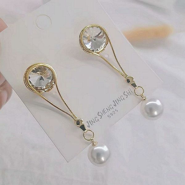 70%off japan south korea new long glass pearl pendant simple and exquisite super fairy net red design earrings, Silver
70%off japan south korea new long glass pearl pendant simple and exquisite super fairy net red design earrings, Silver