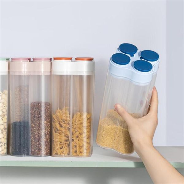 storage bottles & jars 4grids rotating plastic cereal dispenser box kitchen container case beans oatmeal grain bottle
storage bottles & jars 4grids rotating plastic cereal dispenser box kitchen container case beans oatmeal grain bottle