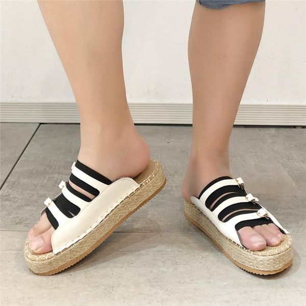 slippers women ankle buckle platform slides shoes solid thick sole heels beach sandals outside flip flops summer, Black
slippers women ankle buckle platform slides shoes solid thick sole heels beach sandals outside flip flops summer, Black