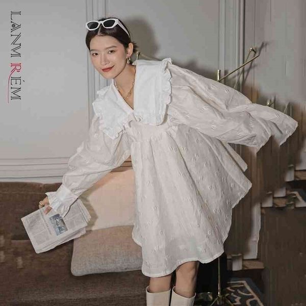 lanmrem autumn peter pan collar a-line above-knee length street wear lovely princess style long sleeve white dress 2a534 210325, Black;gray
lanmrem autumn peter pan collar a-line above-knee length street wear lovely princess style long sleeve white dress 2a534 210325, Black;gray