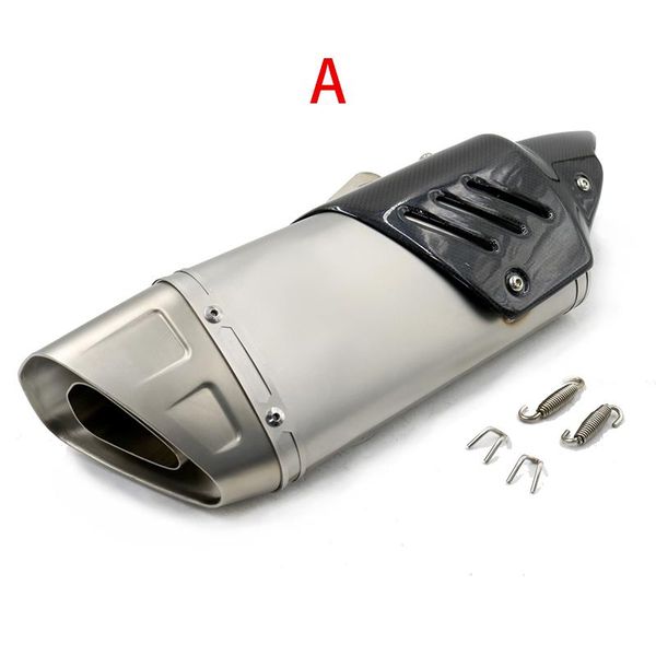 motorcycle exhaust system 51mm carbon fiber/stainless steel universal muffler with heat insulation cover easy to install for sport moto 
motorcycle exhaust system 51mm carbon fiber/stainless steel universal muffler with heat insulation cover easy to install for sport moto