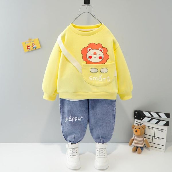 clothing sets baby boys cartoon long sleeve t-shirt hoodies + denim jeans trousers casual girls children's kids 2pcs suits, White
clothing sets baby boys cartoon long sleeve t-shirt hoodies + denim jeans trousers casual girls children's kids 2pcs suits, White