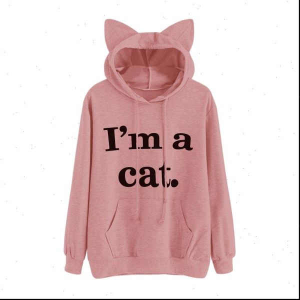 women shirts im a cat letter print ear hoodie regular full sleeve sweet hooded pullover autumn girl sweatshirt large size, White
women shirts im a cat letter print ear hoodie regular full sleeve sweet hooded pullover autumn girl sweatshirt large size, White