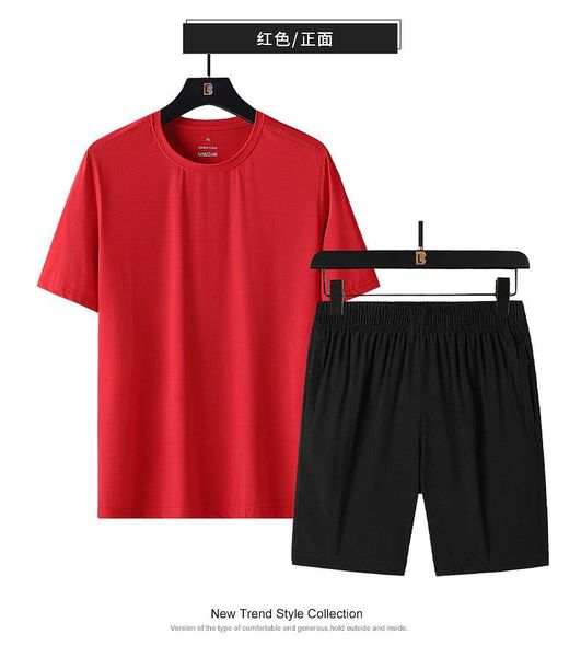 men's tracksuits ice silk short sleeve suit men's thin fast dry sports t shirt to increase the summer large casual fat, Gray
men's tracksuits ice silk short sleeve suit men's thin fast dry sports t shirt to increase the summer large casual fat, Gray