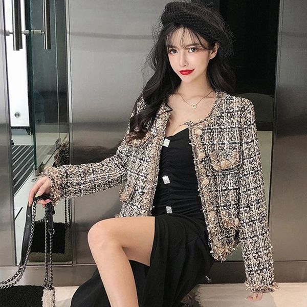 women's jackets women autumn spring elegant o-neck single-breasted tassel trim tweed jacket slim business casual coat female, Black;brown
women's jackets women autumn spring elegant o-neck single-breasted tassel trim tweed jacket slim business casual coat female, Black;brown
