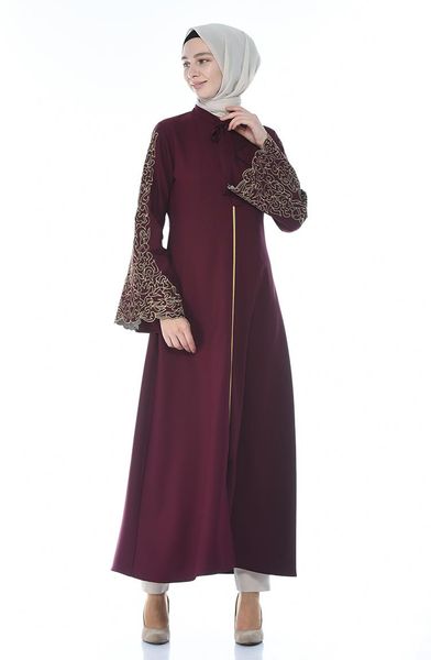 ethnic clothing minahill embroidery detailed abaya burgundy color 2134-04, Red
ethnic clothing minahill embroidery detailed abaya burgundy color 2134-04, Red