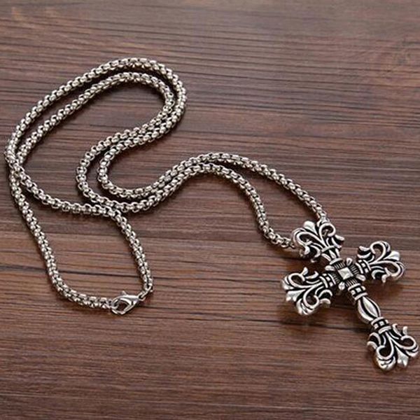 wholesale cross stainless steel necklace titanium steels vintage retro gothic punk styles hip-hop sweater chain party jewelry accessories, Silver
wholesale cross stainless steel necklace titanium steels vintage retro gothic punk styles hip-hop sweater chain party jewelry accessories, Silver