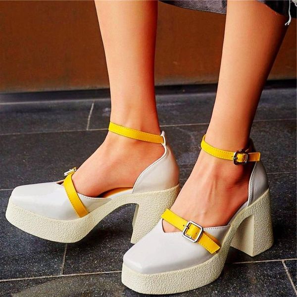 dress shoes platform mary janes women's cow leather high heels ankle strap square toe buckle sandals nightclub 34 35 36 37 38 39, Black
dress shoes platform mary janes women's cow leather high heels ankle strap square toe buckle sandals nightclub 34 35 36 37 38 39, Black