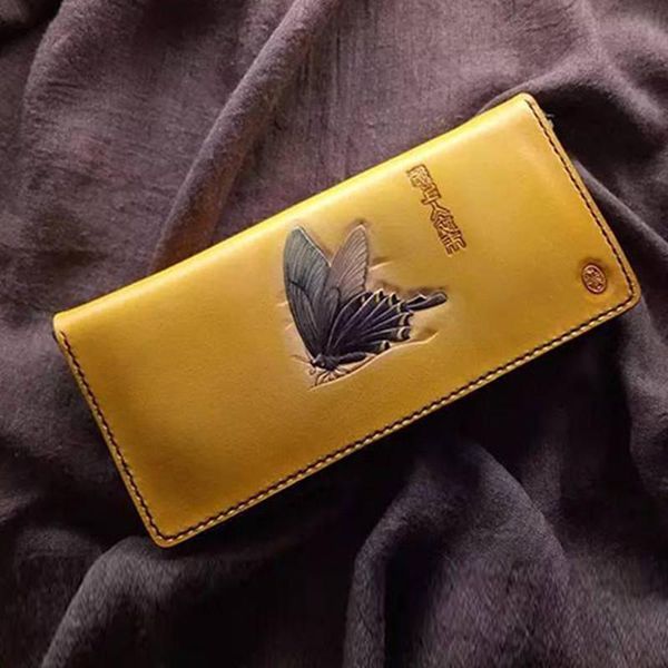 wallets handmade carving women dragonfly butterfly yellow card holder purses clutch vegetable tanned leather beautiful gift, Red;black
wallets handmade carving women dragonfly butterfly yellow card holder purses clutch vegetable tanned leather beautiful gift, Red;black