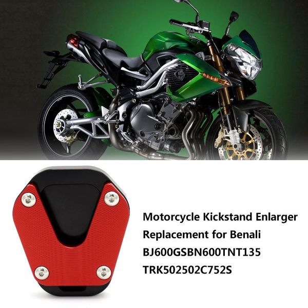 pedals motorcycle kickstand enlarger foot side stand pad extension support plate replacement for benali bj600gs/bn600/tnt135/ trk502 
pedals motorcycle kickstand enlarger foot side stand pad extension support plate replacement for benali bj600gs/bn600/tnt135/ trk502