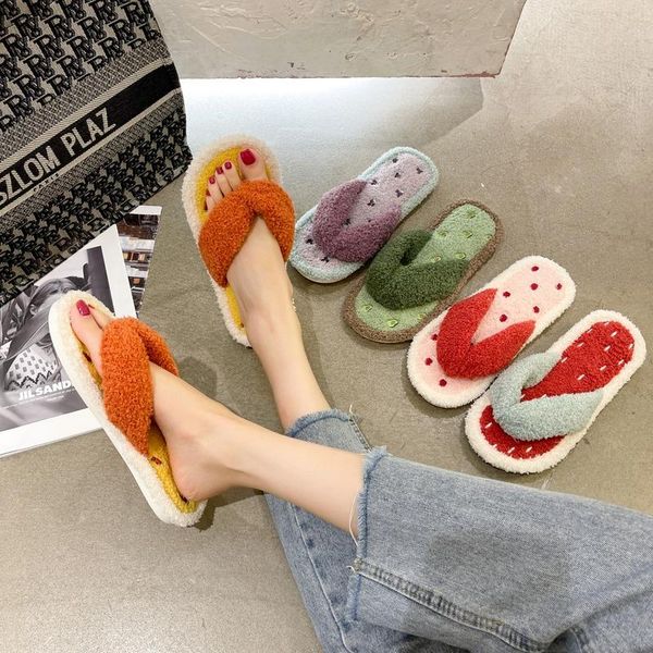 slippers winter women home faux fur flip flops fluffy warm shoes slip on flats female house plush pantuflas bedroom chaussons, Black
slippers winter women home faux fur flip flops fluffy warm shoes slip on flats female house plush pantuflas bedroom chaussons, Black