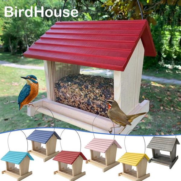 bird cages feeder wooden garden decor wild feed dispenser house with roof home yard decoration qw
bird cages feeder wooden garden decor wild feed dispenser house with roof home yard decoration qw