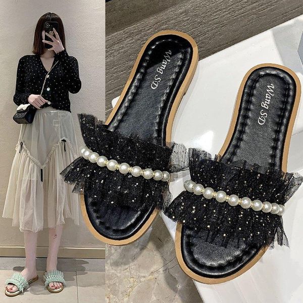 shoes slippers women summer string bead slides fashion pantofle low luxury 2021 soft flat casual cotton fabric floral pu hoof he, Black
shoes slippers women summer string bead slides fashion pantofle low luxury 2021 soft flat casual cotton fabric floral pu hoof he, Black