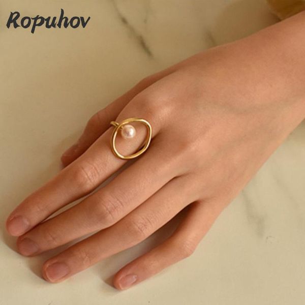 cluster rings ropuhov 2021 jewery trendy korean fashion retro pearl ring index finger decorative female hipster brand, Golden;silver
cluster rings ropuhov 2021 jewery trendy korean fashion retro pearl ring index finger decorative female hipster brand, Golden;silver