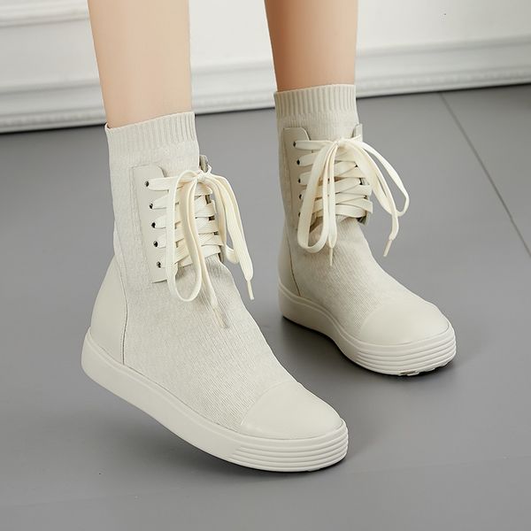boots winter flat bottom with lace booties knitted wool tube plus veet warm boots wild women's shoes, Black
boots winter flat bottom with lace booties knitted wool tube plus veet warm boots wild women's shoes, Black