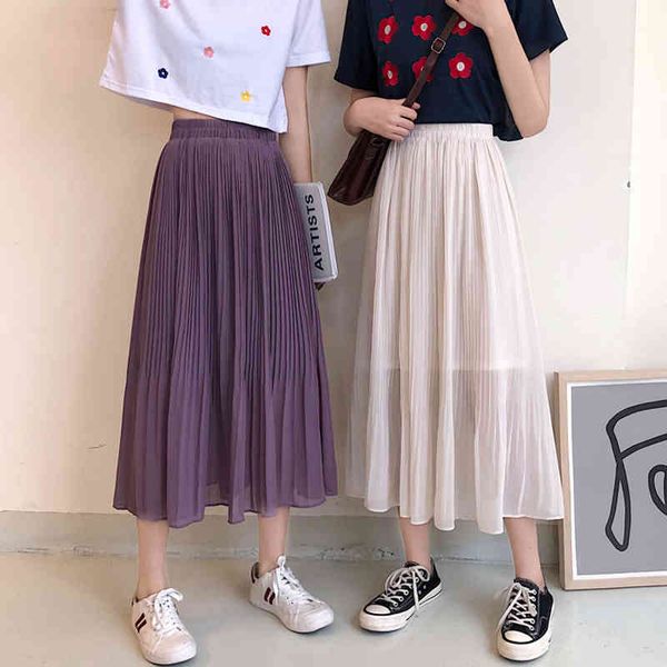 skirts skirts summer a-line pleated skirt korean sweet solid purple ivory chiffon mid-calf long s rgf1, Black
skirts skirts summer a-line pleated skirt korean sweet solid purple ivory chiffon mid-calf long s rgf1, Black