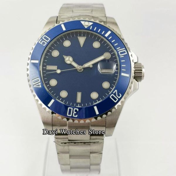 wristwatches 40mm/43mm sterile blue dial mens watches luxury 24 jewels japan nh35 automatic male ceramic bezel wristwatch, Slivery;brown
wristwatches 40mm/43mm sterile blue dial mens watches luxury 24 jewels japan nh35 automatic male ceramic bezel wristwatch, Slivery;brown