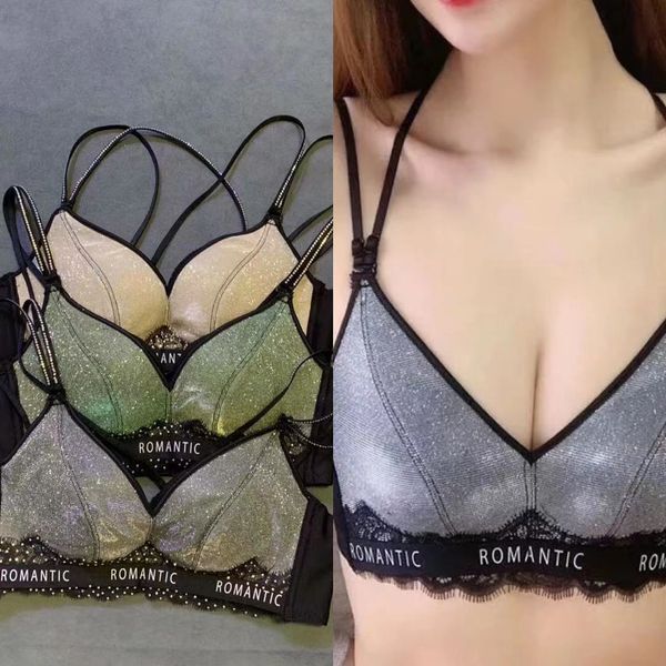 exquisite rhinestone shiny set womens bra wireless spaghetti strap beauty back comfortable thin cup push up underwear, Red;black
exquisite rhinestone shiny set womens bra wireless spaghetti strap beauty back comfortable thin cup push up underwear, Red;black