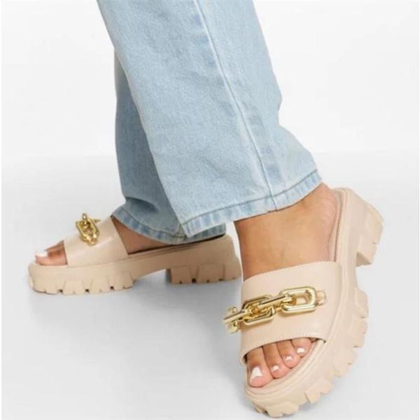 slippers summer fashion open toe solid color women's sandals metal chain outdoor casual shoes plus size for women, Black
slippers summer fashion open toe solid color women's sandals metal chain outdoor casual shoes plus size for women, Black