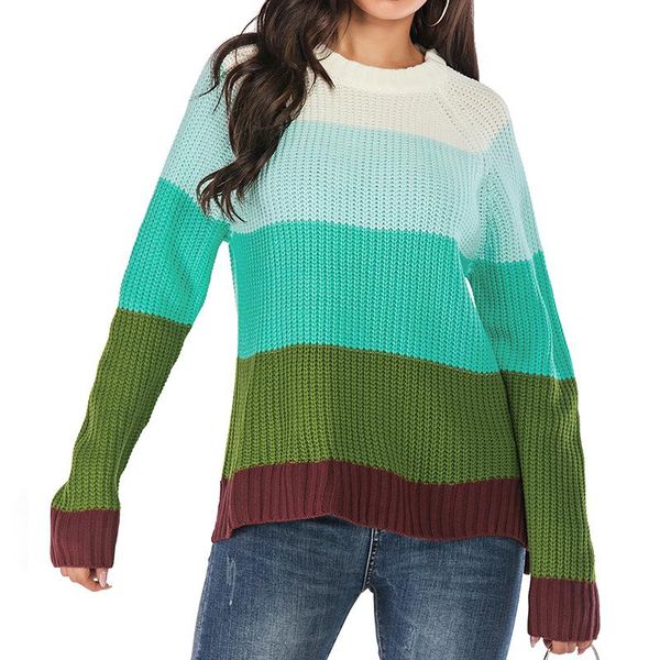 donsignet women's sweater fashion spring and autumn round neck pullover striped stitching knitted long sleeves women sweaters, White;black
donsignet women's sweater fashion spring and autumn round neck pullover striped stitching knitted long sleeves women sweaters, White;black