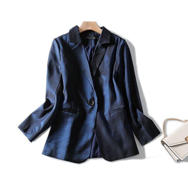 women's suits & blazers 2021 autumn suit jacket simple bright silk gradient color atmosphere slim one button long-sleeved high-end wome, White;black
women's suits & blazers 2021 autumn suit jacket simple bright silk gradient color atmosphere slim one button long-sleeved high-end wome, White;black
