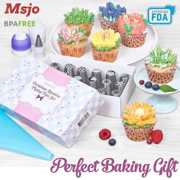 baking & pastry tools msjo 44 pieces russian stainless steel pipe tips nozzle candy cream scraper bag cake tool
baking & pastry tools msjo 44 pieces russian stainless steel pipe tips nozzle candy cream scraper bag cake tool