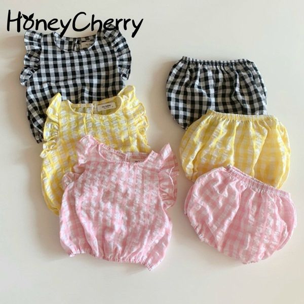 summer plaid short sleeve suit fly shirt lantern shorts baby girl clothes 210515, White
summer plaid short sleeve suit fly shirt lantern shorts baby girl clothes 210515, White