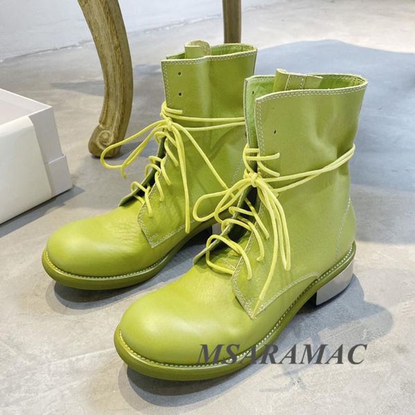 boots fashion lemon green metal high-heeled ankle leather round toe lace-up winter street ladies all-match, Black
boots fashion lemon green metal high-heeled ankle leather round toe lace-up winter street ladies all-match, Black
