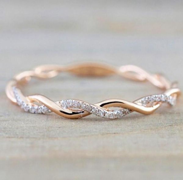 ring wedding rings jewelry style round diamond for women thin rose gold color twist rope stacking in stainless, Silver
ring wedding rings jewelry style round diamond for women thin rose gold color twist rope stacking in stainless, Silver
