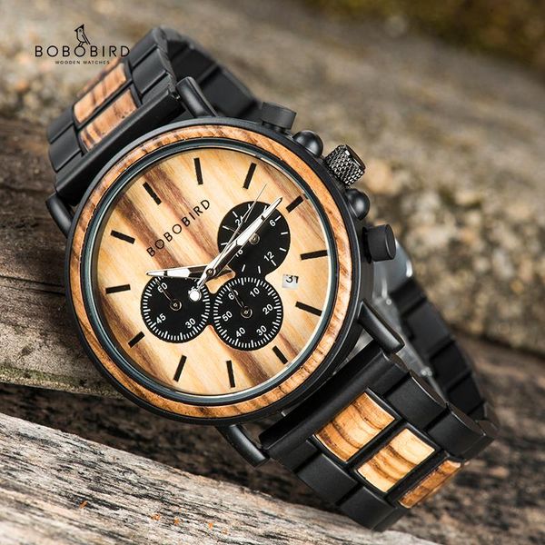 wristwatches relogio masculino bobo bird wooden men watch luxury stylish wood timepieces chronograph military quartz watches in gift box, Slivery;brown
wristwatches relogio masculino bobo bird wooden men watch luxury stylish wood timepieces chronograph military quartz watches in gift box, Slivery;brown