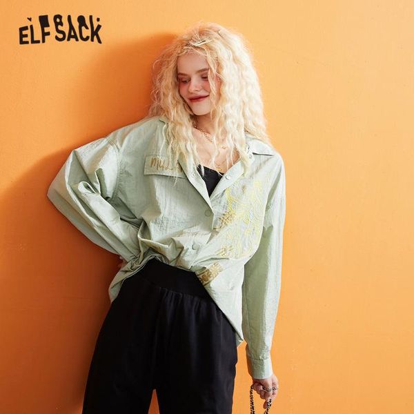 women's blouses & shirts elfsack green letter embroidery single breasted casual women 2021 autumn elf graphic full sleeve korean ladies, White
women's blouses & shirts elfsack green letter embroidery single breasted casual women 2021 autumn elf graphic full sleeve korean ladies, White