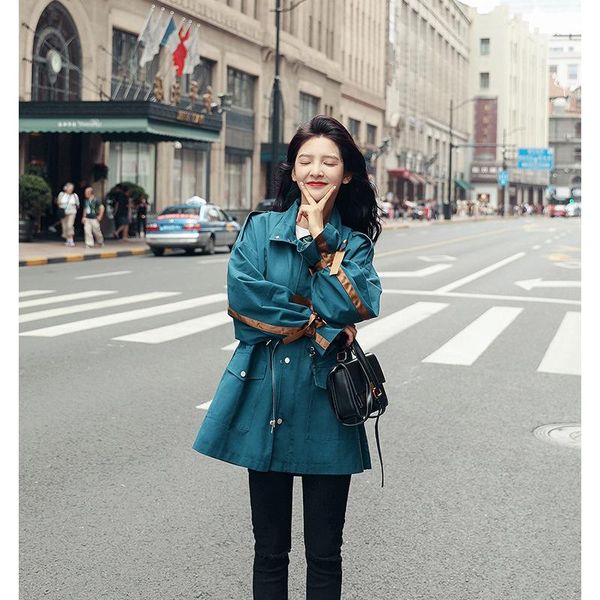 women's trench coats chic ladies coat spring 2021 windbreaker loose casual outwear women fashion patchwork turmetic peacock blue trenca, Tan;black
women's trench coats chic ladies coat spring 2021 windbreaker loose casual outwear women fashion patchwork turmetic peacock blue trenca, Tan;black