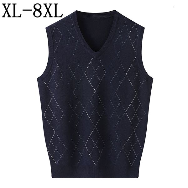 men's sweaters 8xl 7xl 6xl autumn winter sweater men's casual vest sleeveless knitted loose pullover, White;black
men's sweaters 8xl 7xl 6xl autumn winter sweater men's casual vest sleeveless knitted loose pullover, White;black