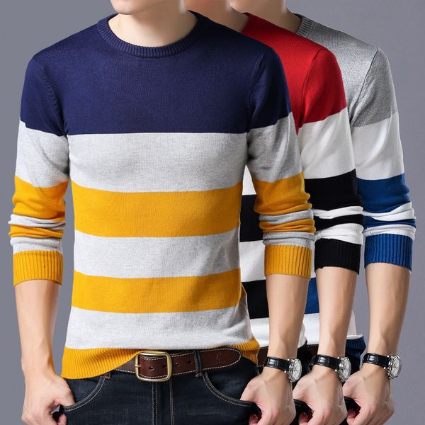 fashion sweater 2021 men's long sleeve round neck pullover horizontal stripe trendy t-shirt, White;black
fashion sweater 2021 men's long sleeve round neck pullover horizontal stripe trendy t-shirt, White;black