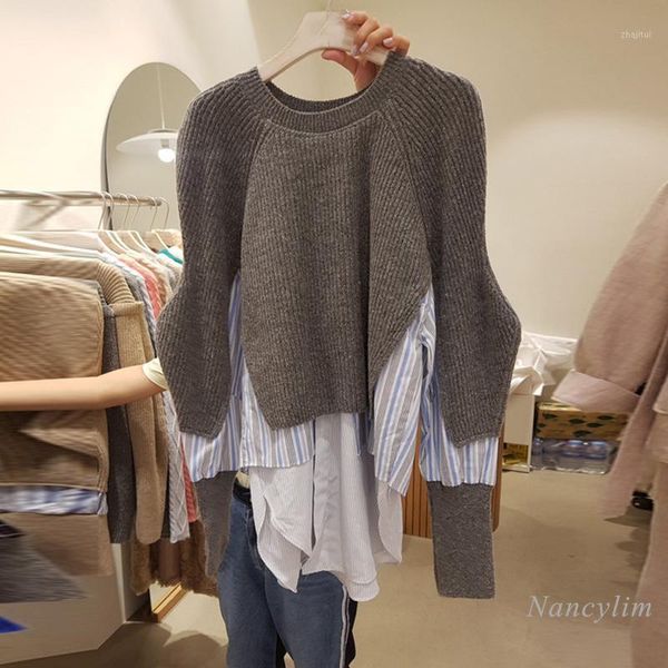 women's sweater korean style loose and lazy pullover long sleeve female jumper 2021 spring pull femme sweaters, White;black
women's sweater korean style loose and lazy pullover long sleeve female jumper 2021 spring pull femme sweaters, White;black