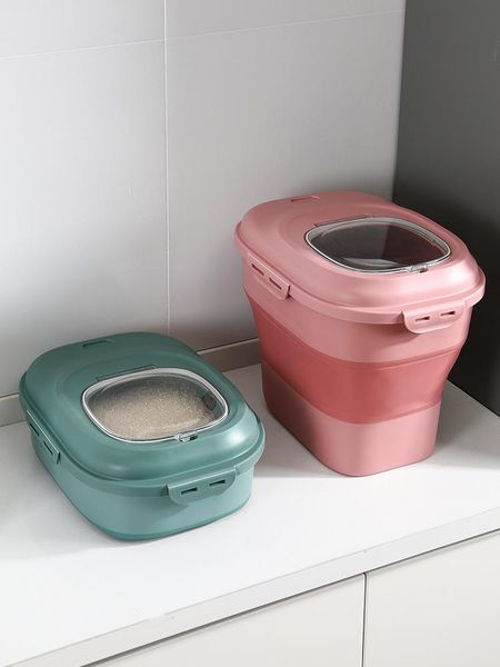 storage bottles & jars folding rice bucket kitchen insect-proof sealed box household plastic cylinder flour
storage bottles & jars folding rice bucket kitchen insect-proof sealed box household plastic cylinder flour