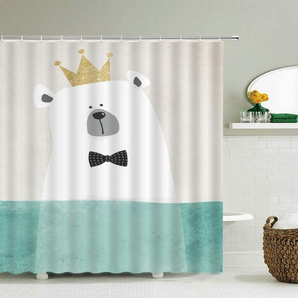 shower curtains cartoon crown bear curtain bath screen kids bathroom waterproof polyester home decoration with hooks
shower curtains cartoon crown bear curtain bath screen kids bathroom waterproof polyester home decoration with hooks