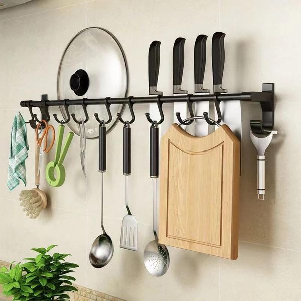 hooks & rails kitchen shelf wall-mounted multi-function space aluminum hook pot lid knife holder storage rack accessories organizer
hooks & rails kitchen shelf wall-mounted multi-function space aluminum hook pot lid knife holder storage rack accessories organizer